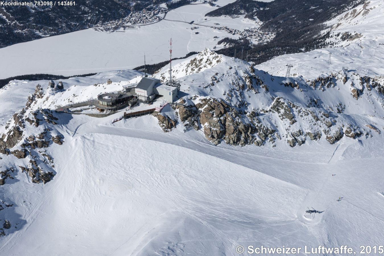 Bergstation Corvatsch (3297 m.ü.M.), Silvaplaner-See, Silvaplana